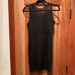 Black spandex mini dress